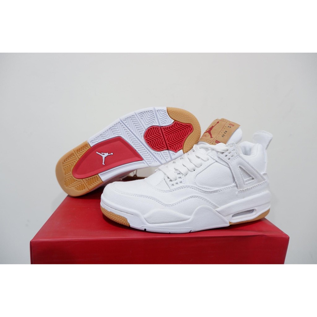 jordan 4 levi's white