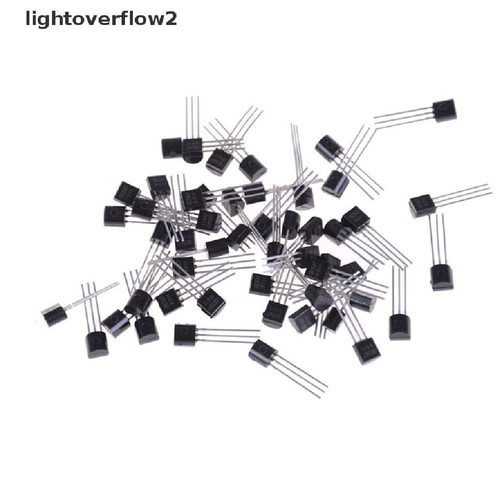 (lightoverflow2) 50pcs / set Transistor NPN BC547 BC547B 0.1A / 45V Warna Hitam