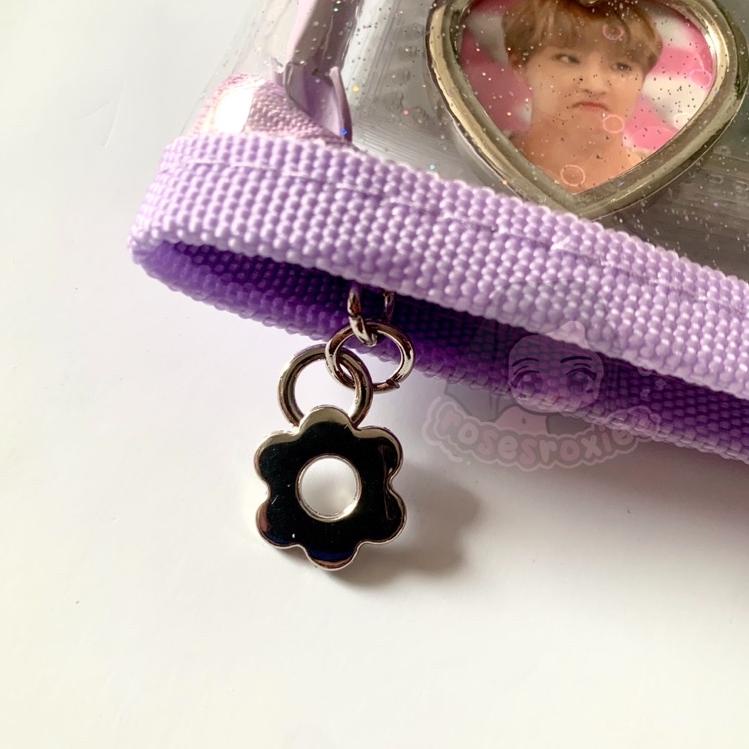 Langsung Beliii.. BINDER A5 ZIPPER WARNA GLITTER TRANSPARANT PHOTOCARD PC