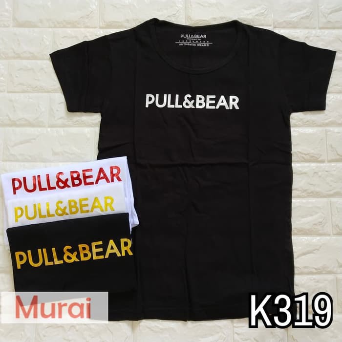 K319 - Kaos / Tumblr Tee / T-Shirt Wanita / Cewek Pull&Bear Foil Ke903