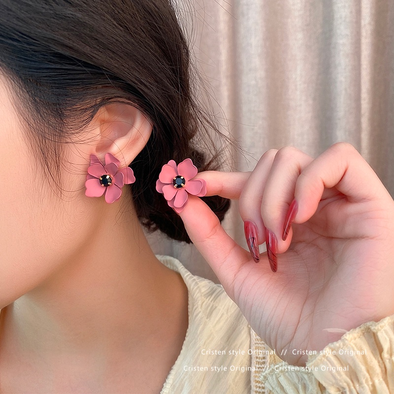 Korea Manis Lucu earing Mutiara Bunga Anting2023Fashion Baru ear studs Gadis Telinga Aksesoris