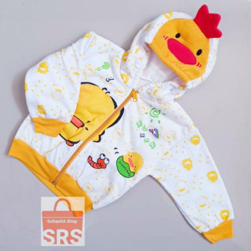 Jaket Boboko Bayi Jacket Baby 6-24 Bulan Sweater Bayi Kancing / Resleting Motif