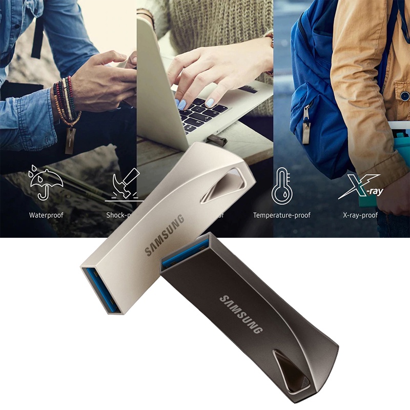 Samsung Flash Drive USB 3.0 128GB 256GB 512GB 1TB 2TB 64GB 32GB 16GB 8GB 4GB Bahan Metal