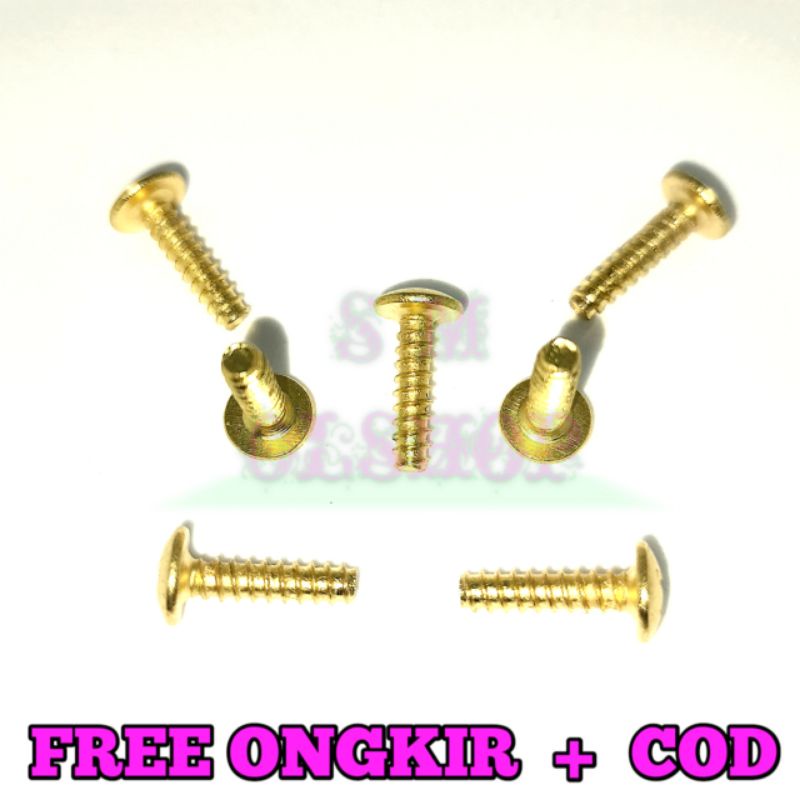 20 PCS BAUT GOLD 4x16 BAUT BODY HONDA MATIC BAUT BODY BEAT SCOOPY VARIO BEAT STREET BAUT COVER MOTOR HONDA MATIC M4X16