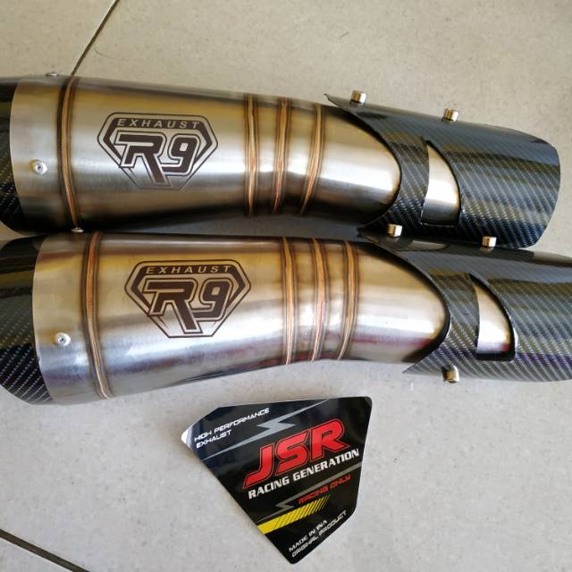 Knalpot R9 Slincer Only - knalpot inlet 50-51mm. bisa request inlet 38-60mm