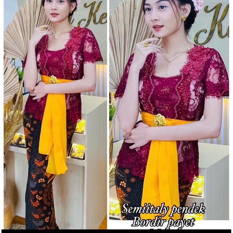 kebaya jadi payet pendek dan modif