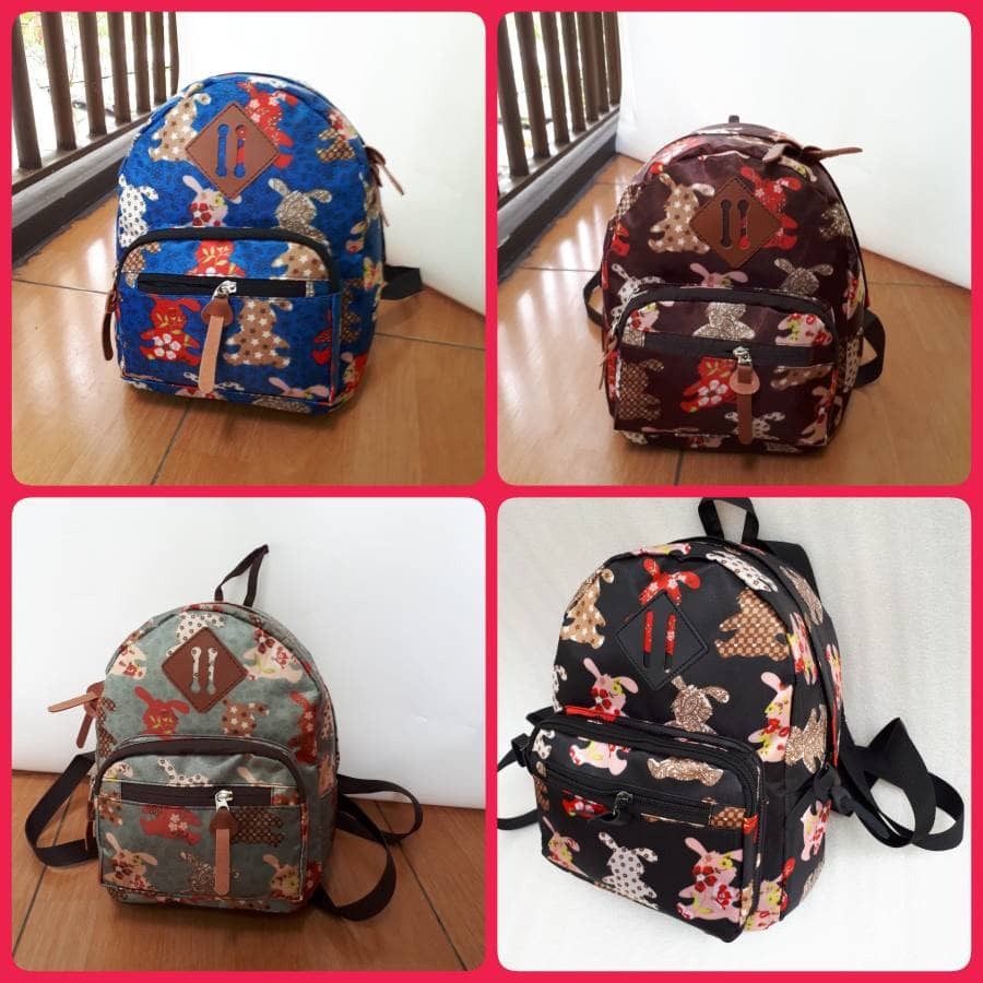 TERMURAH tas korea motif Ransel Jansport Mini Tas Ransel Wanita Motif burung