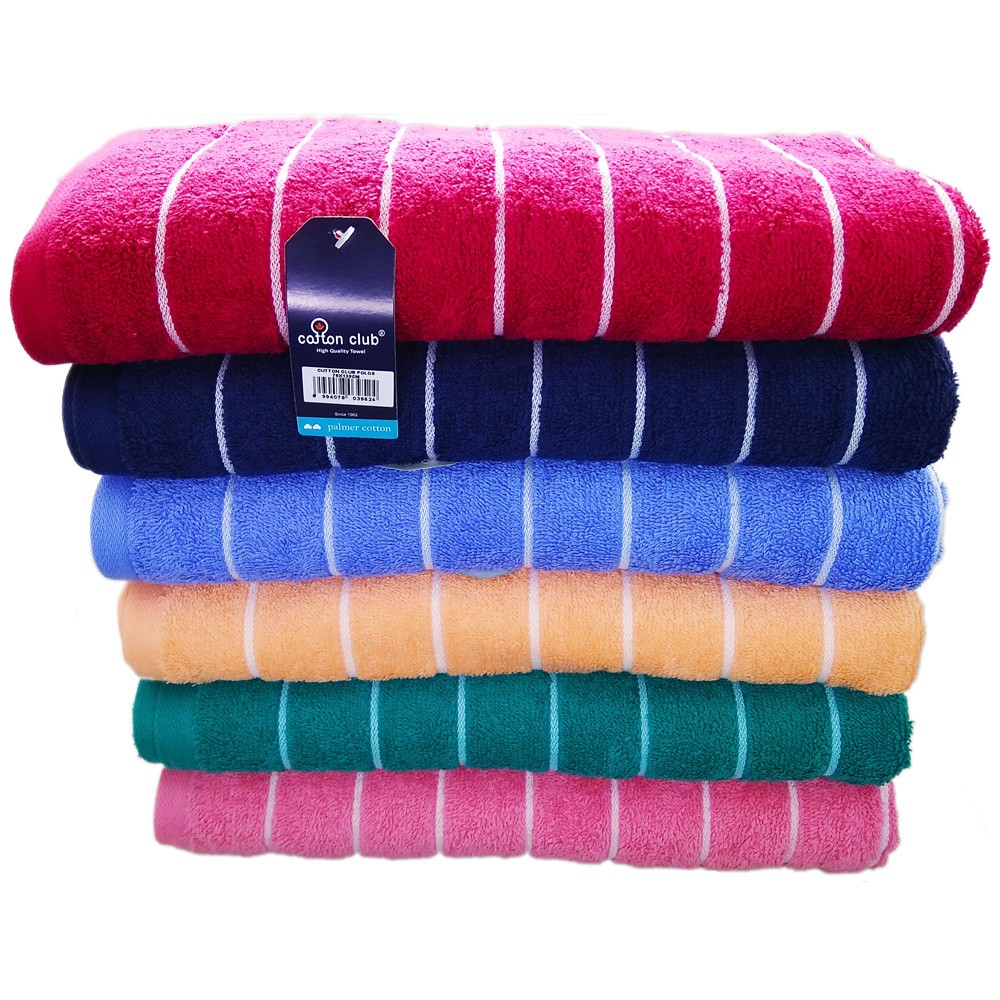 handuk mandi Cotton Club 70 x130cm Line motif polos garis / handuk dewasa garis / handuk mandi baru