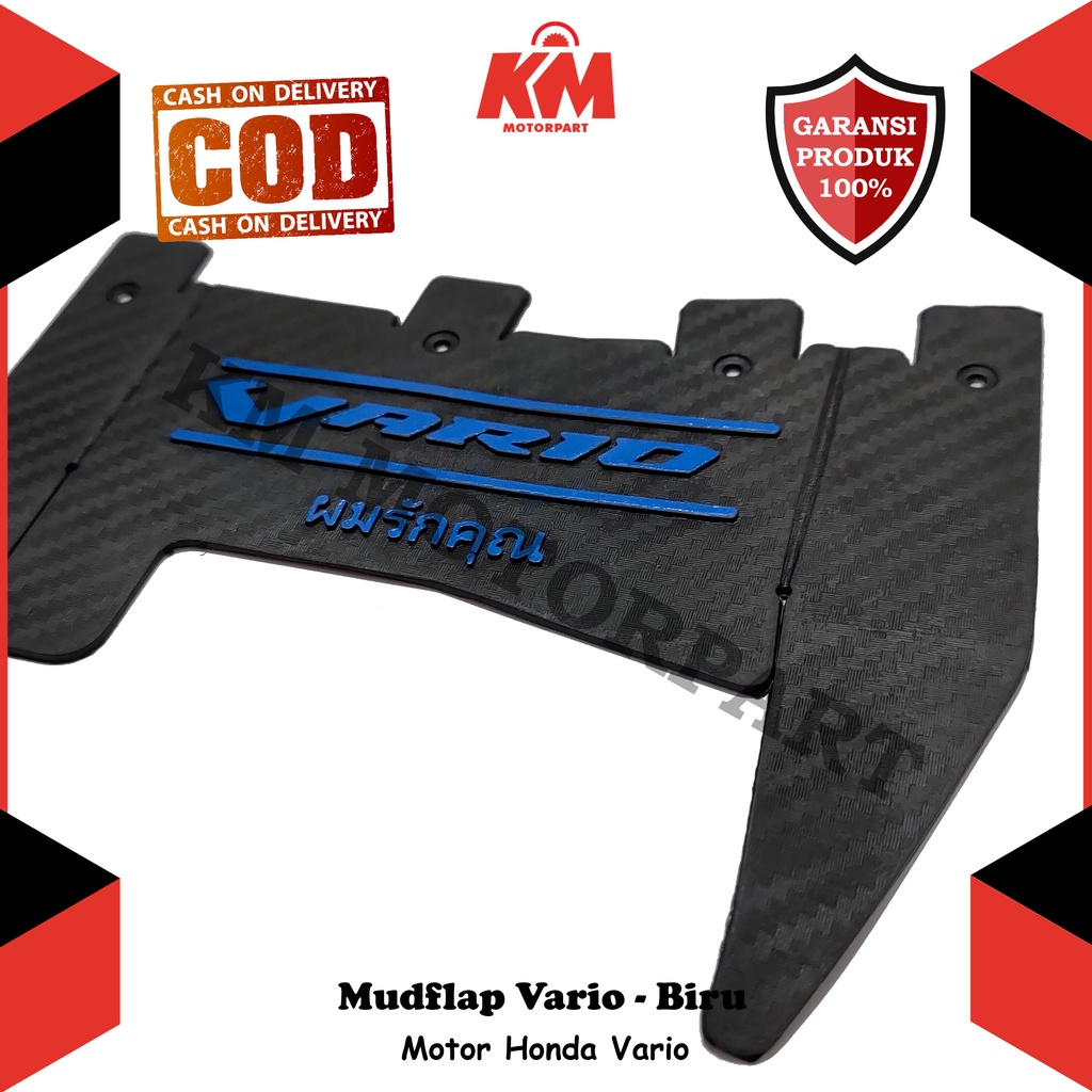 Mudflap Mud Flap Vario Penahan Lumpur Model Karbon Pelindung Motor Aksesoris Variasi Motor Vario