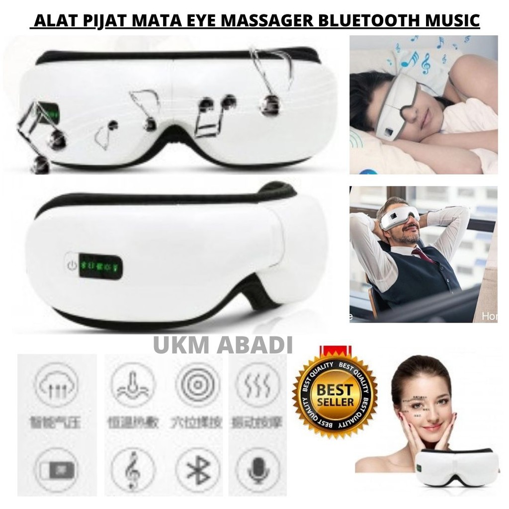 Smart Massager Alat Kompres Pijat Mata Bluetooth Music USB Charger 111132