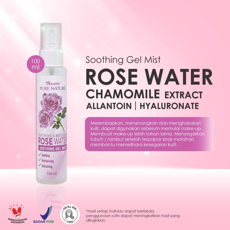 Grosir autumn rose water soothing gel mist 100ml