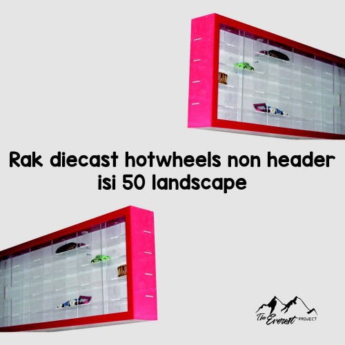 Rak Hotwheels Akrilik Non Header isi 50 Landscape