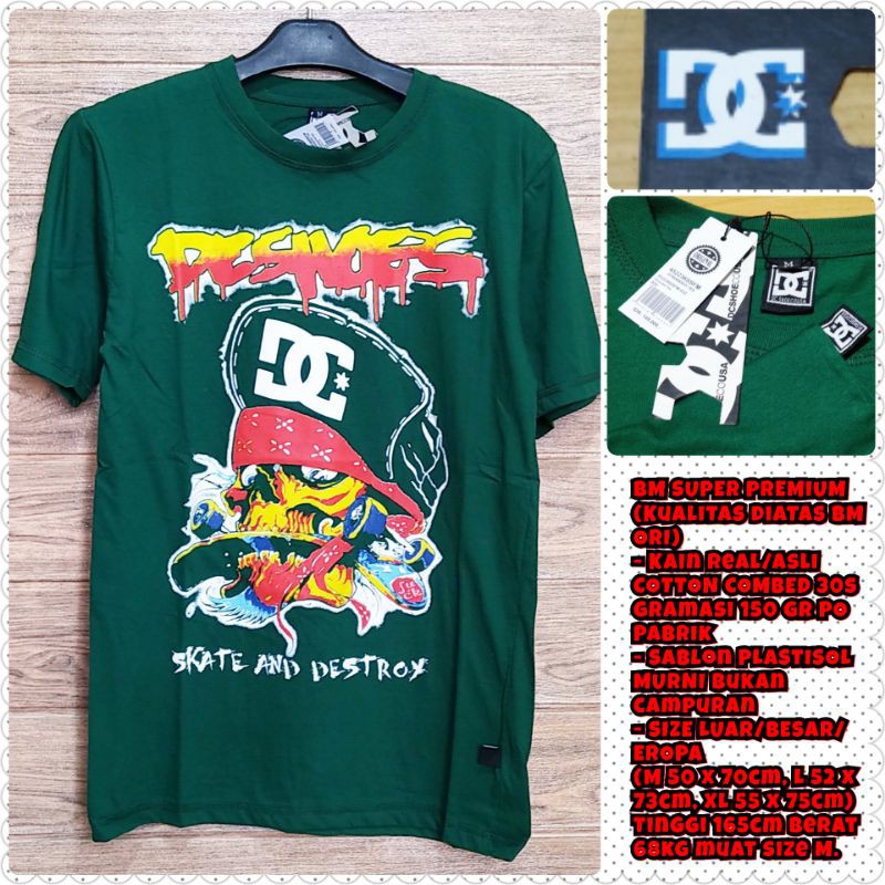 Kaos Keren DC SUPER PREMIUM Size Eropa M L XL Combed asli kualitas Replika Ori