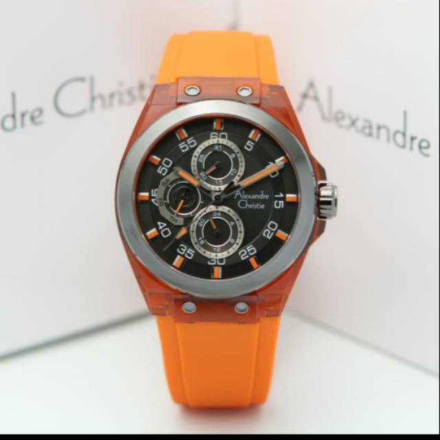 ALEXANDRE CHRISTIE AC6546 ORANGE.ORIGINAL GARANSI RESMI 1 TAHUN