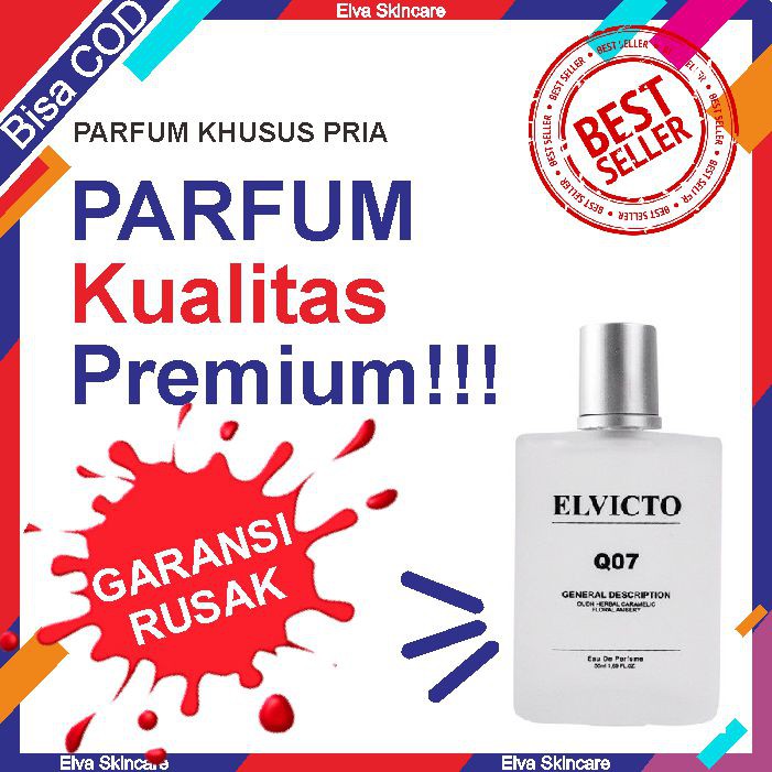 L16 Parfum Premium Pria Elvicto Q07 Eau De Parfume Perancis Pewangi Badan Aroma Konsentrat Tinggi