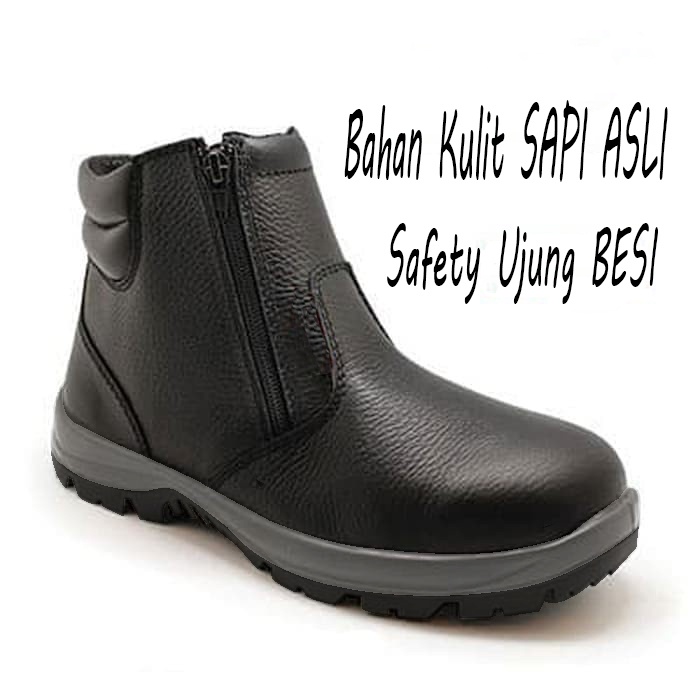 Sepatu Boots Safety Original Pria Kulit Sapi ASLI Arboo Kings Cheetah CH20 Ujung BESI Kerja Proyek Lapangan