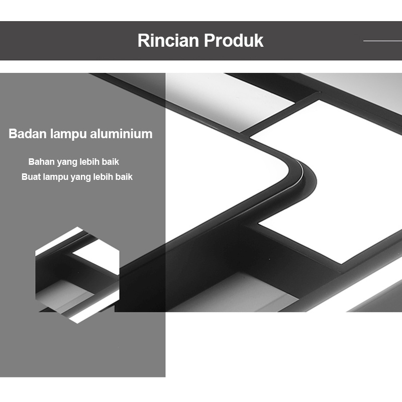Golden LED Plafon 3 Warna Nordic Minimalis