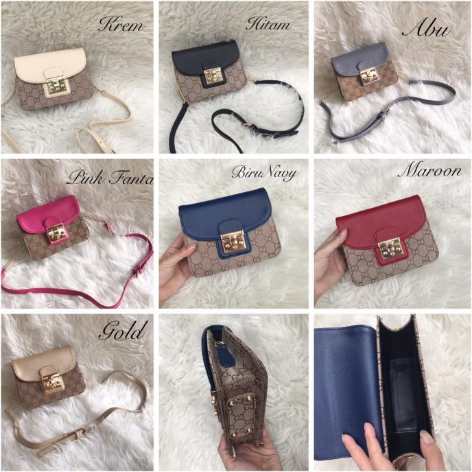 Tas Murah Tas Wanita Gucci Padlock Metropolis Mini Import - Krem
