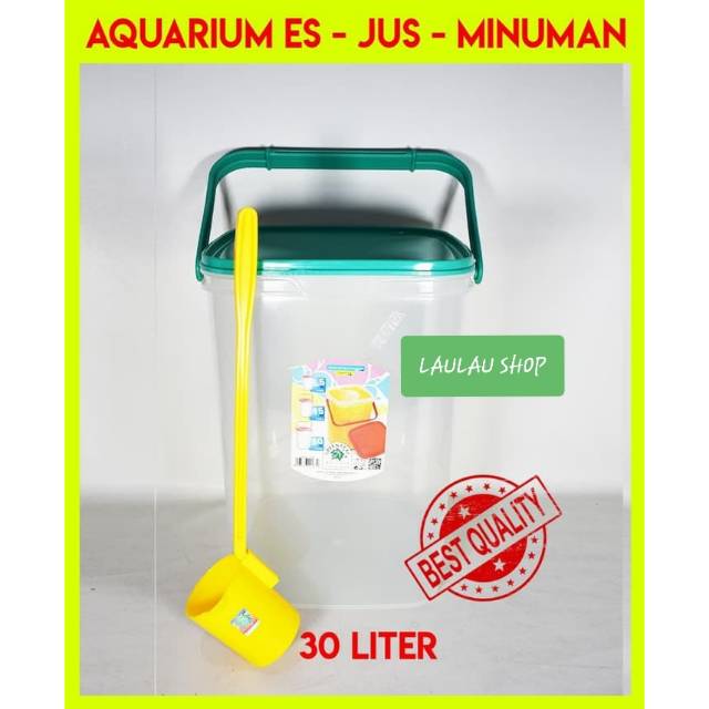 AQUARIUM ES KELAPA 30 LITER GREEN LEAF 0167 DENGAN GAYUNG / TOPLES ES BUAH / BOX ES BUAH