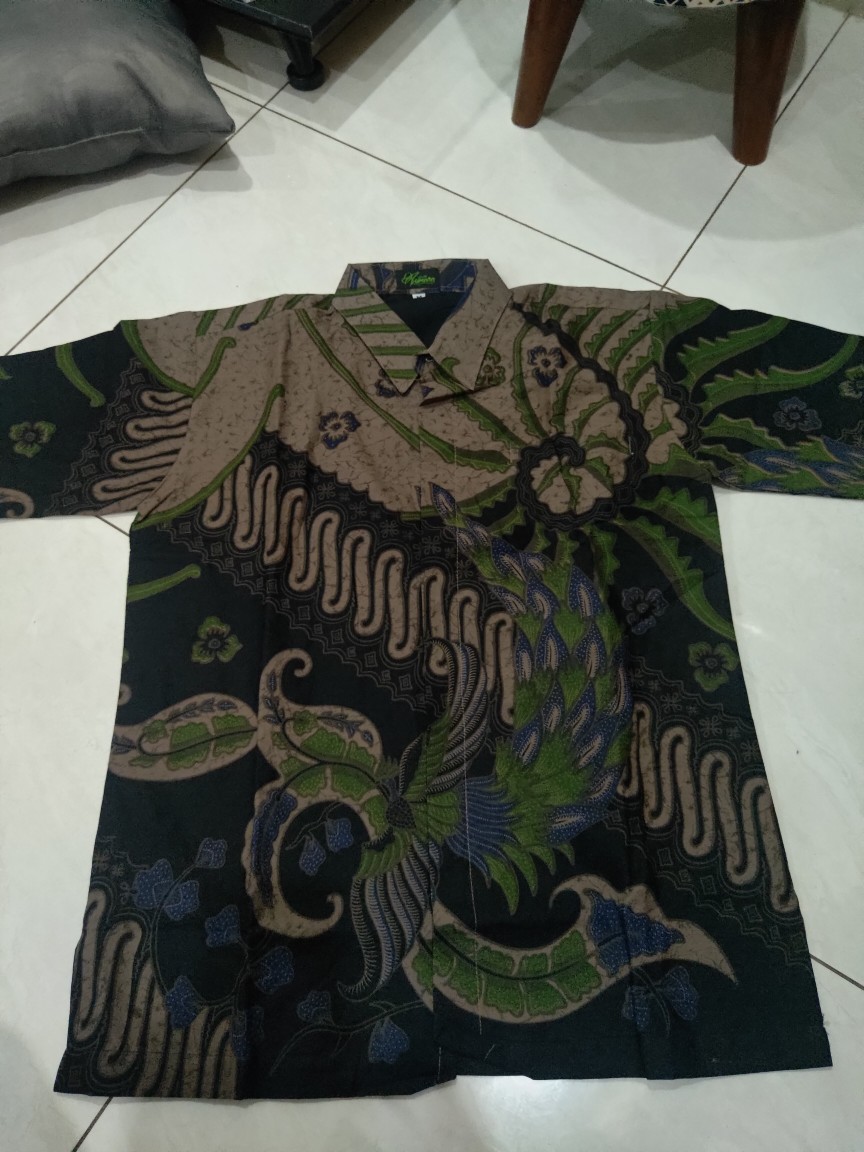 Atasan Kemeja Batik Pria Lengan Pendek Premium Aldiansyah Full Furing Batik Solo Asmara