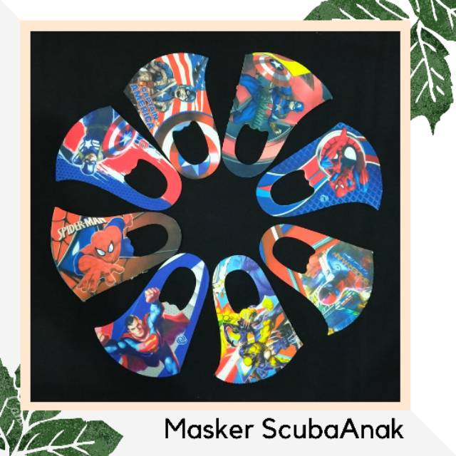 Masker Scuba Anak Motif Karakter