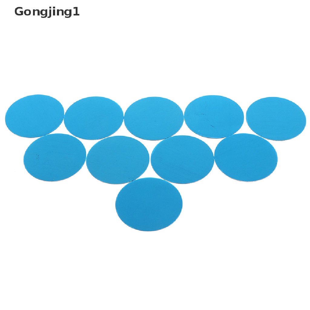 Gongjing1 10pcs Stiker Plat Metal Biru Magnetik Mount Mobil Holder Handphone