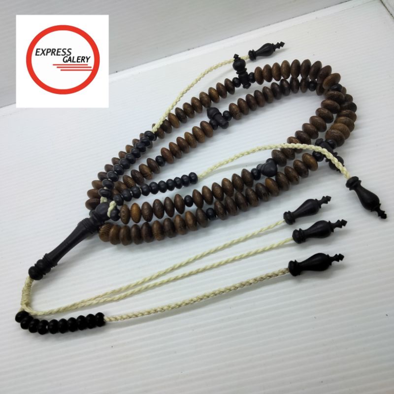 tasbih tijani kayu kelor jawa kombinasi kelor hitam X213