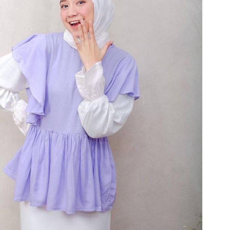 [Fashion Muslim] ENGGID BLOUSE | atasan wanita | korean style | kekinian