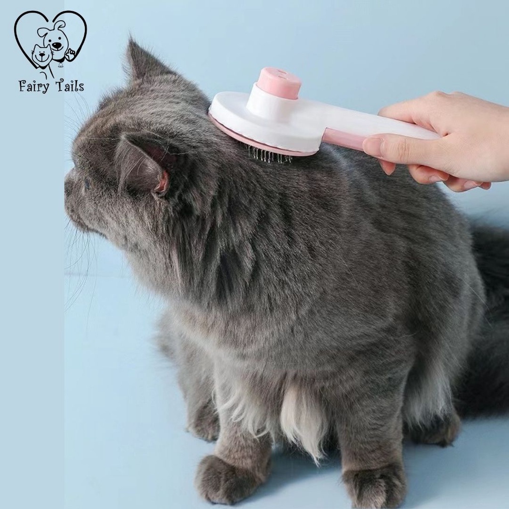 Sikat Sisir Bulu One Click Otomatis Untuk Anabul Anjing dan Kucing / Pet Comb Brush Grooming Cat Dog