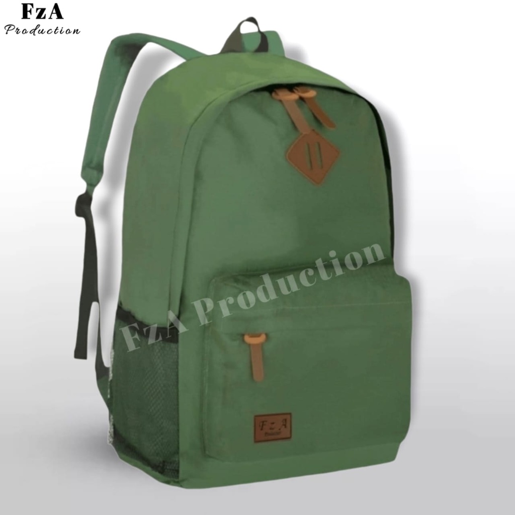 FzA Official - Tas Ransel Punggung Distro Casual Pria Wanita / Tas Ransel Laptop Original - Light Green