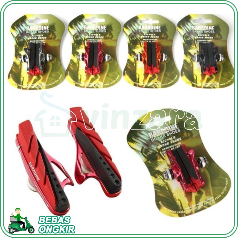 BRAKE SHOE BARADINE 471C u brake KARET KAMPAS REM ubrake sepeda lipat seli balap bmx xc touring rb C