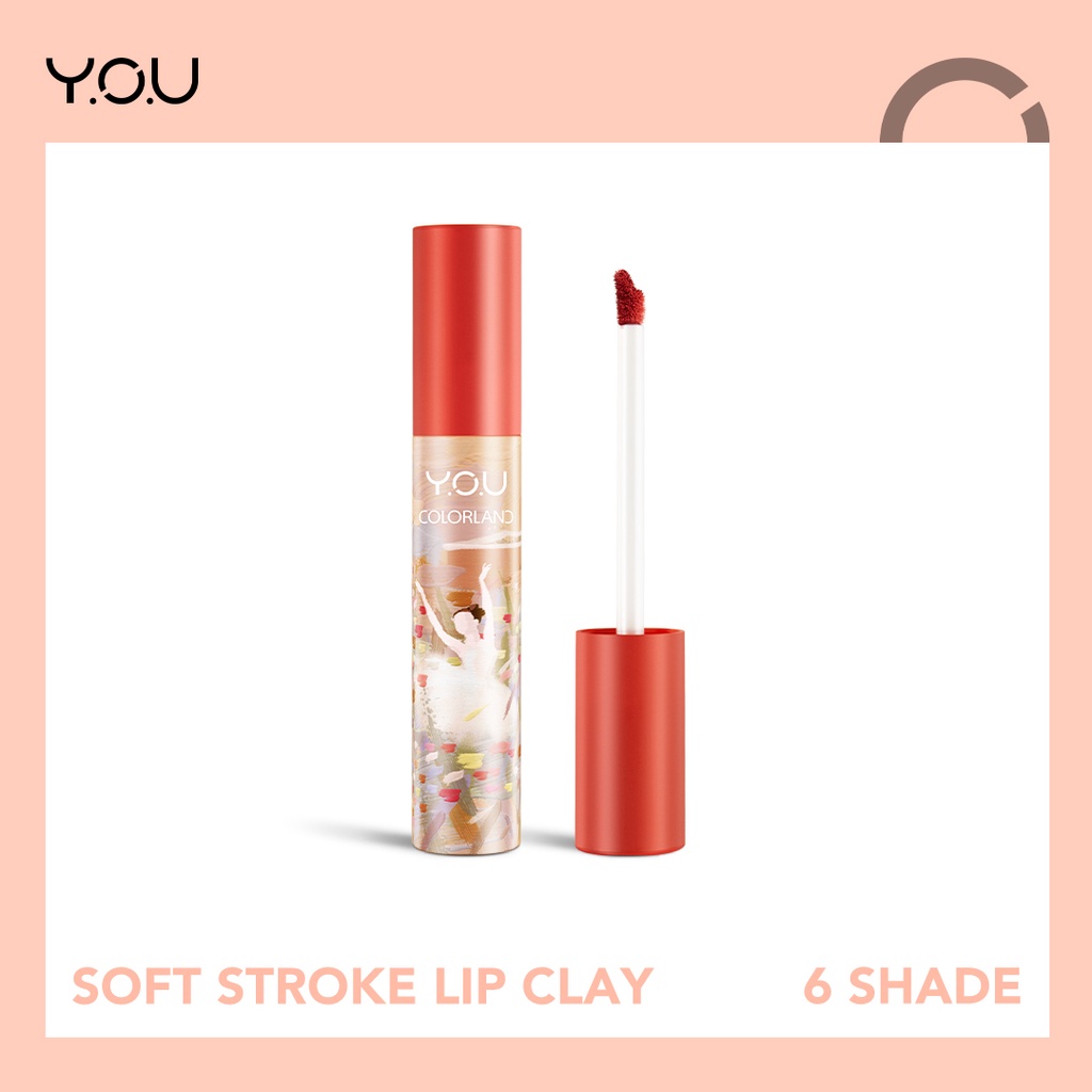 YOU Colorland Lip Clay Soft Stroke|Matte Velvet Highly Pigmented Moisturizing Vitamin E