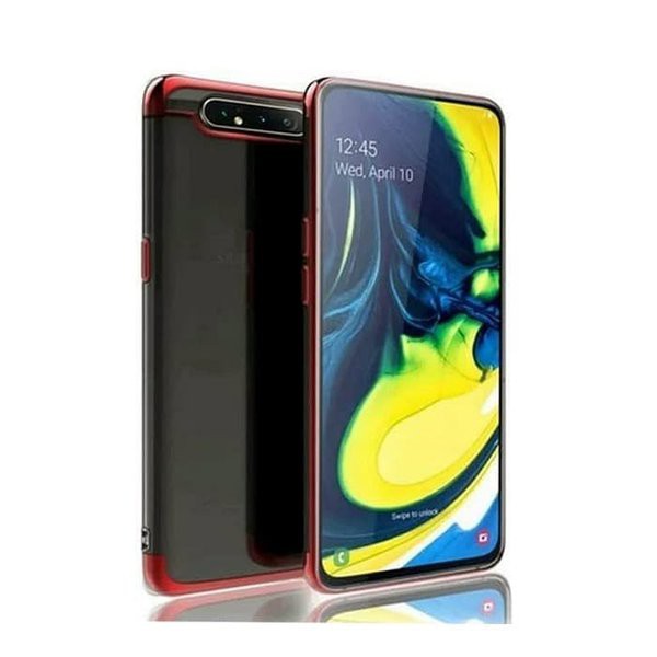 Casing Case Hp Samsung A80 Shinning Chrome Tpu Case Clear Silicone Case