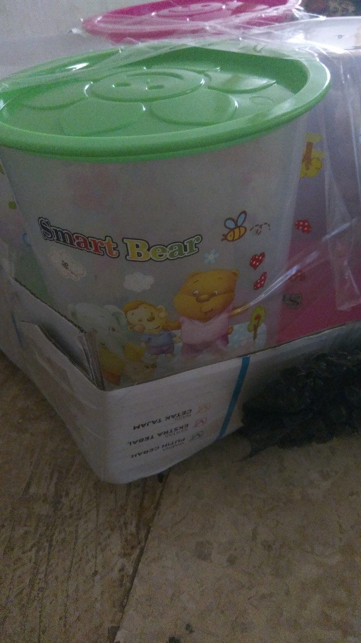 Toples Bulat Motif Cantik . Toples Kue Plastik- Susan