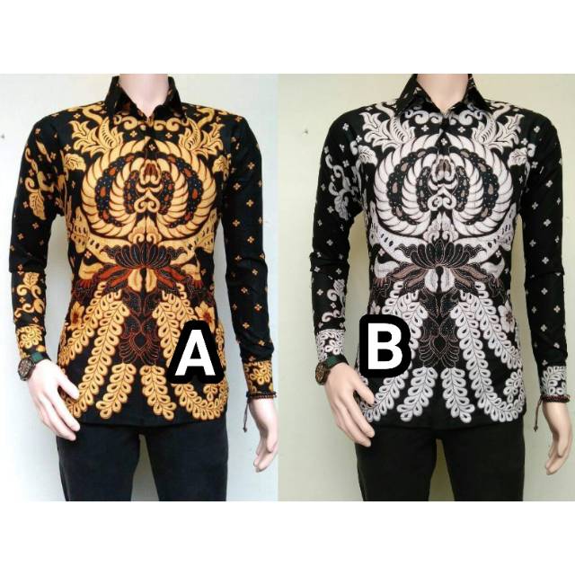 BARANG MURAH BAJU BATIK PRIA SLIMFIT MODERN LENGAN PENDEK 