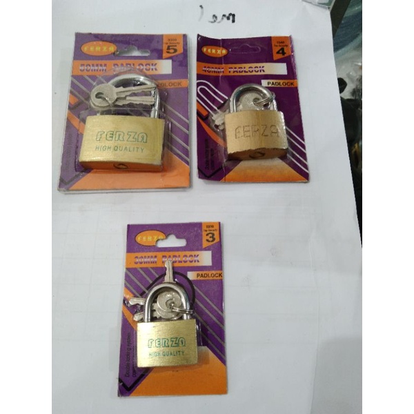 Gembok kuning ferza 50mm 40mm 30mm