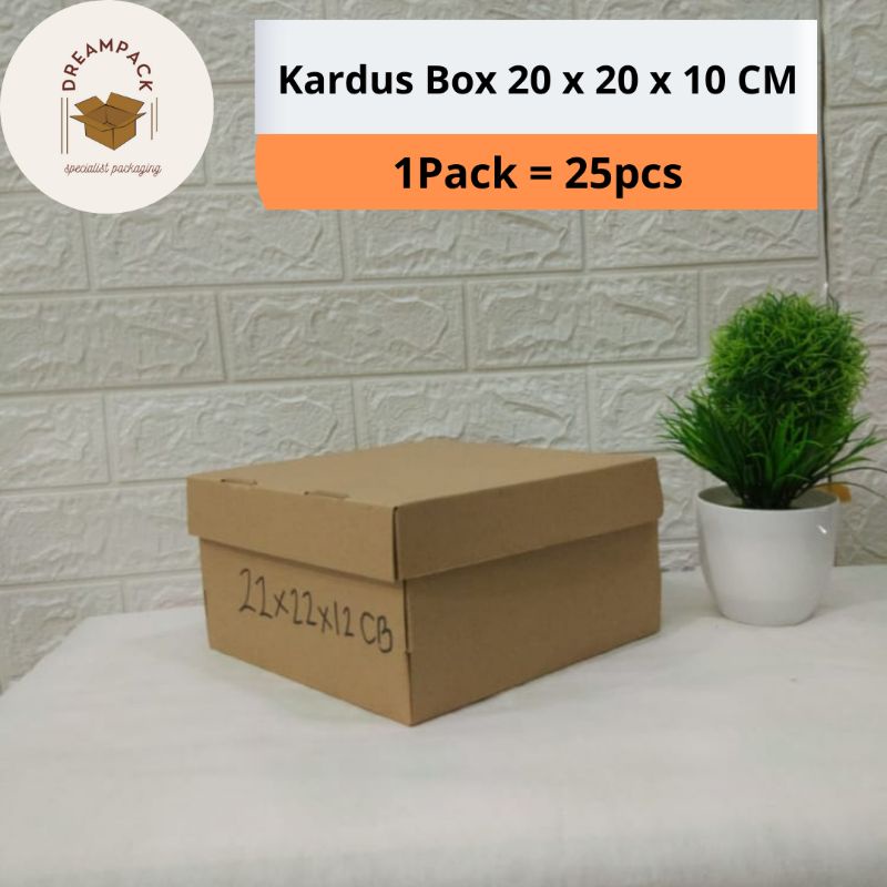 

KARDUS CAKE BOX / KARDUS BOX POLOS 20X20X10 CM