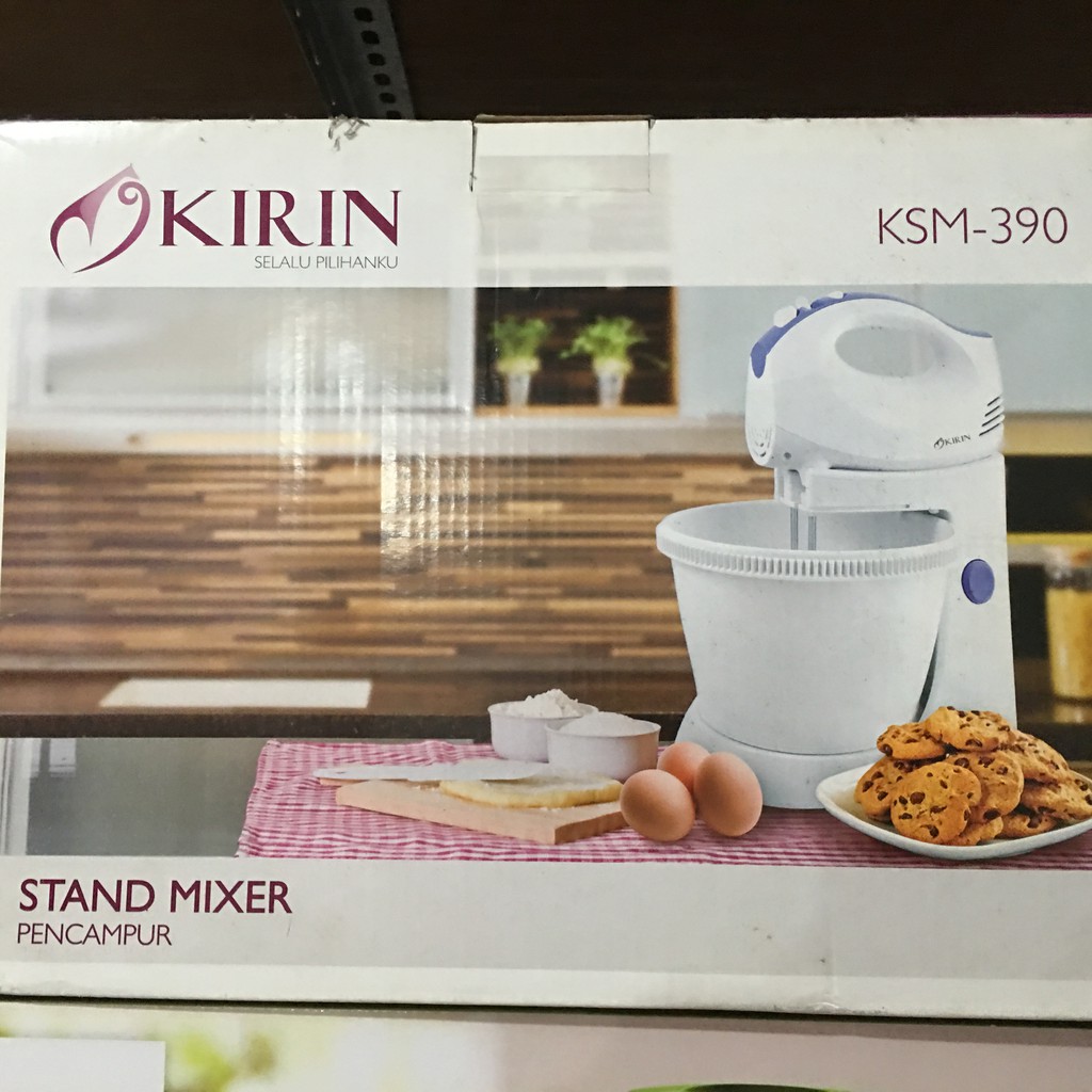 MIXER Comb KIRIN Mangkok Otomatis Berputar KSM390 Garansi 1Tahun