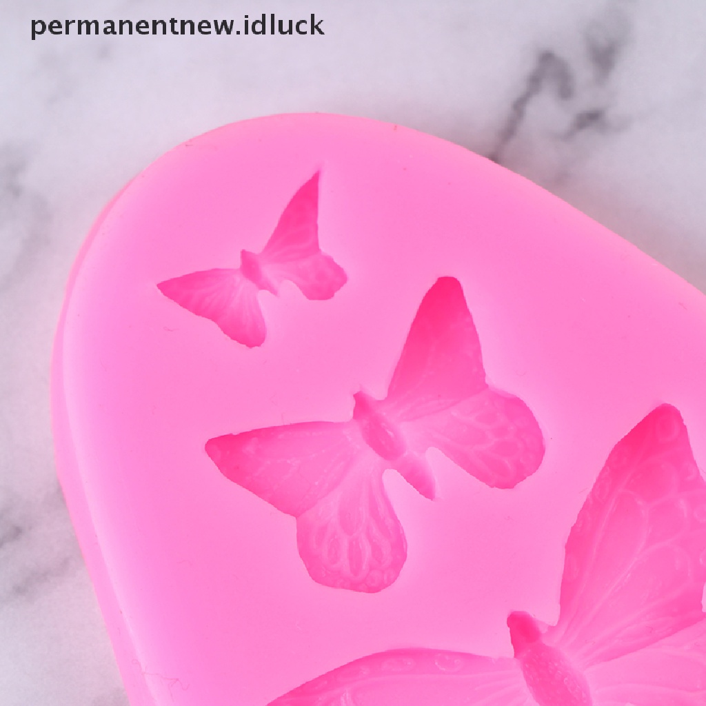 Cetakan Kue Bentuk Kupu-Kupu 3D Bahan Silikon Untuk Dekorasi