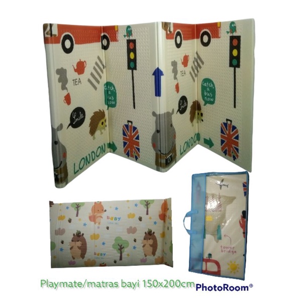 PLAYMATE BABY IMPORT / MATRAS LIPAT PLAYMATE 150x200CM BAHAN TEBAL