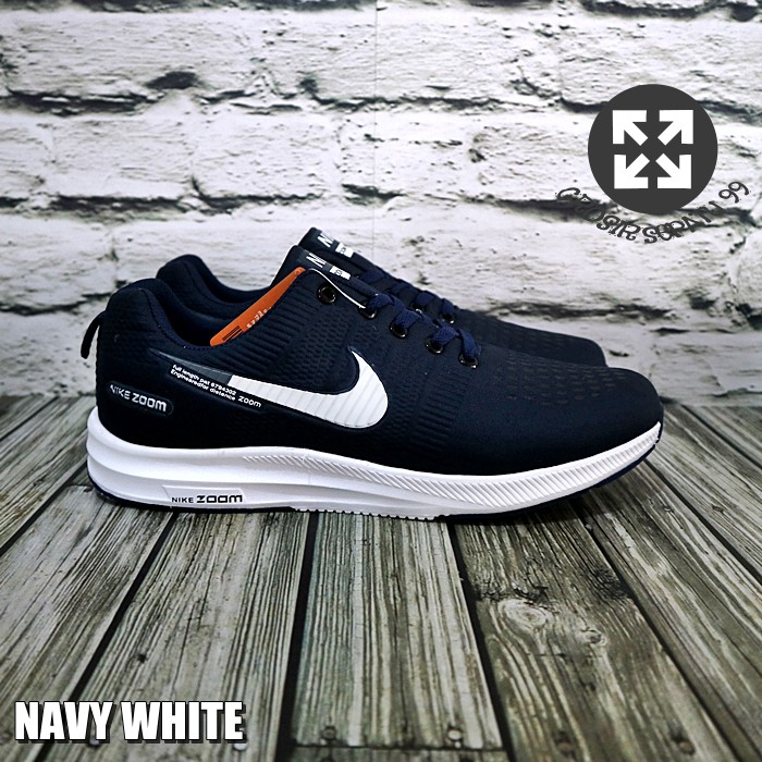 PGS IMPORT PREMIUM SEPATU SNEAKERS NIKE ZOOM PEGASUS V2 RUNNING OLAHRAGA PRIA HITAM NAVY ARMY PUTIH-3