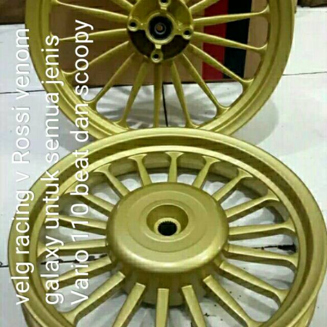 VELG RACING V ROSSI VENOM GALAXY UNTUK SEMUA JENIS VARIO 110 BEAT DAN SCOOPY UKURAN RING 14-185/215