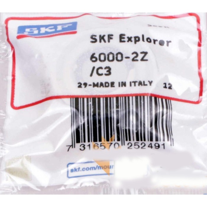 BALL BEARING 6000 2Z/C3 SKF
