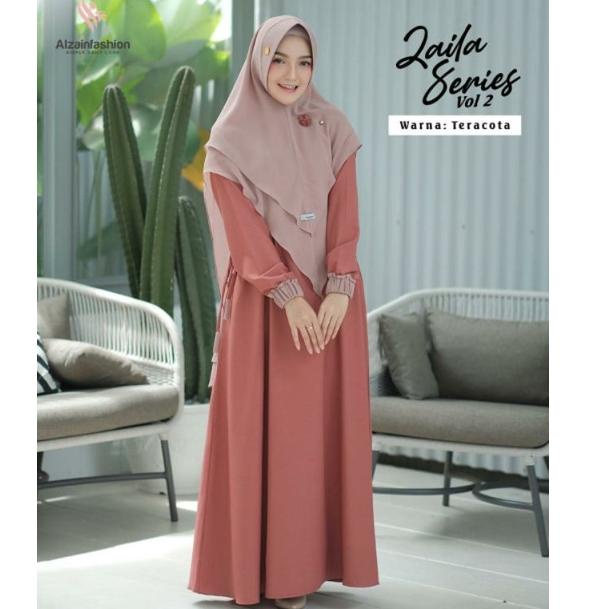 ZAILA SYARI GAMIS SYARI PLUS KHIMAR CERUTY UKURAN S M  L XL XXL XXXL 4XL BUSUI POLOS MAXI DRESS SET 