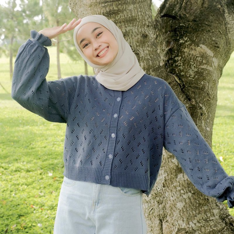 POPPY CARDIGAN BUTTON KNIT / KARDIGAN WANITA RAJUT / OUTFIT WANITA / RAJUT VIRAL