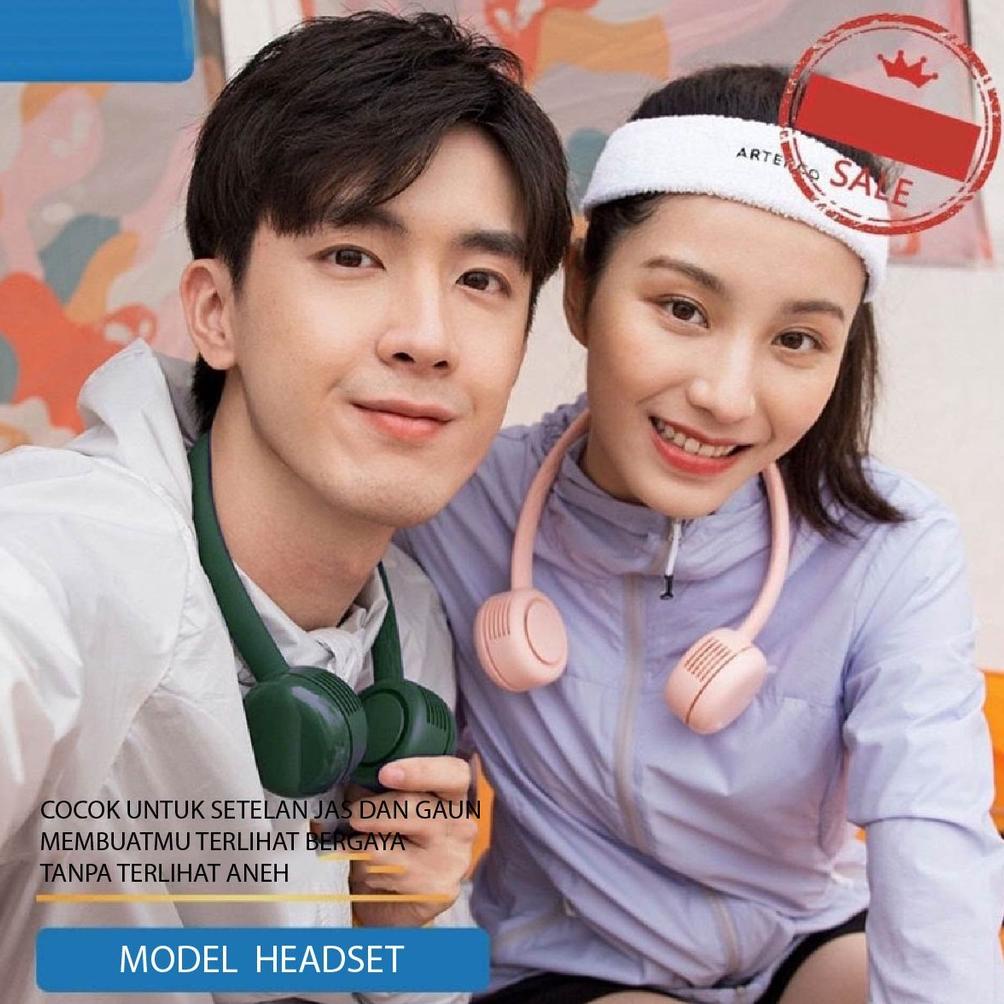 Infinilapan Neck Fan Kipas Angin Gantung Leher | Kipas Angin Portable Gaya Korea