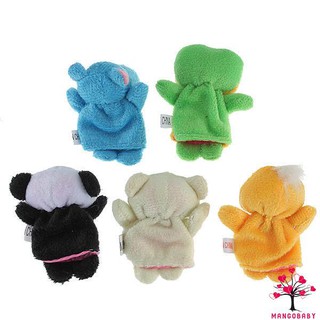 Boneka Puppet Jari Bentuk Binatang Bahan Plush untuk 