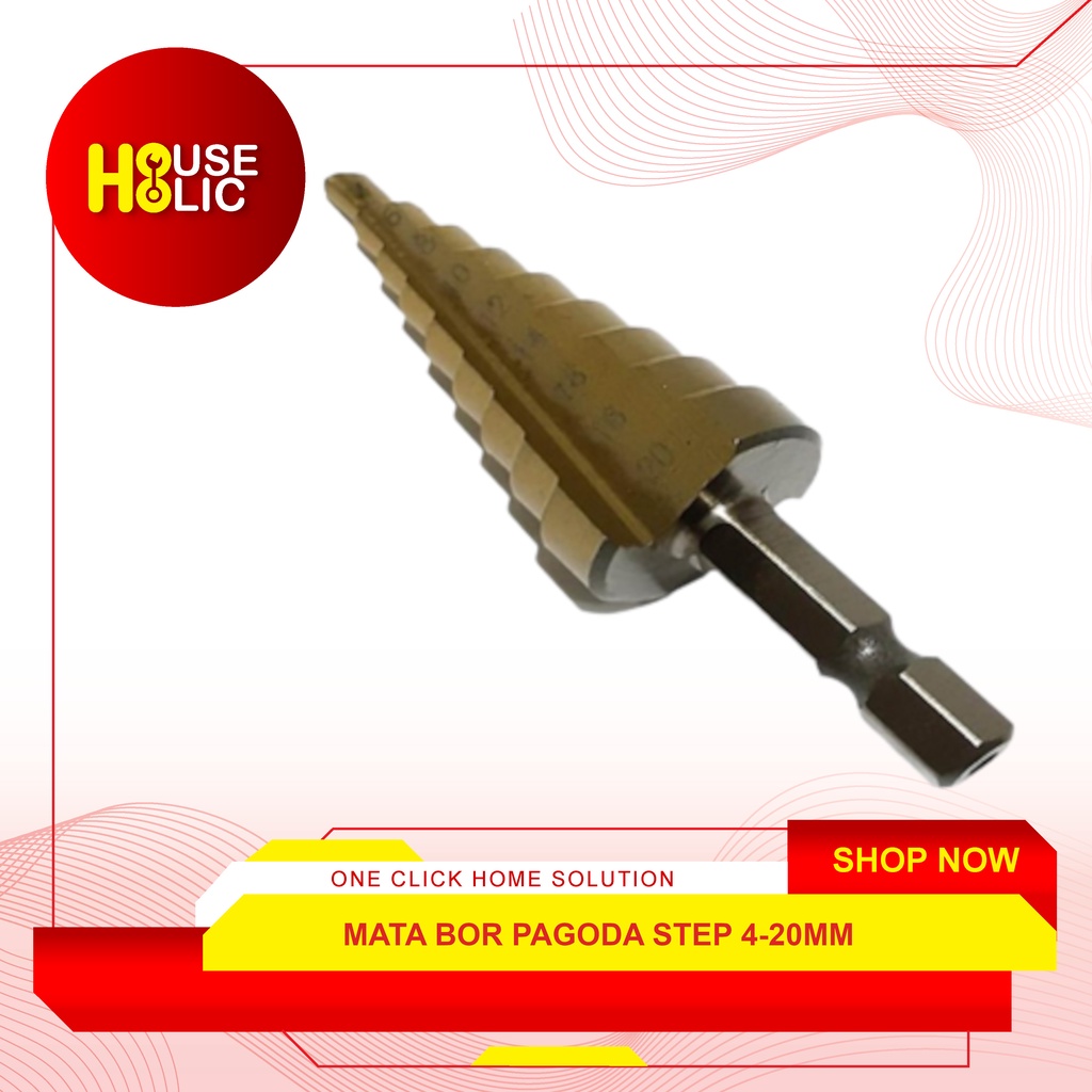 Mata Bor Pagoda 4-20mm / Step Drill Tingkat Susun Pelubang Besi