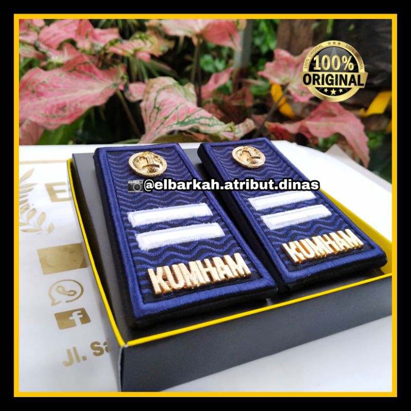 PANGKAT KUMHAM 2B TERBARU WARNA ABU  PDH BORDIR MOTIF TIMBUL SUPER PREMIUM pangkat kumham baru