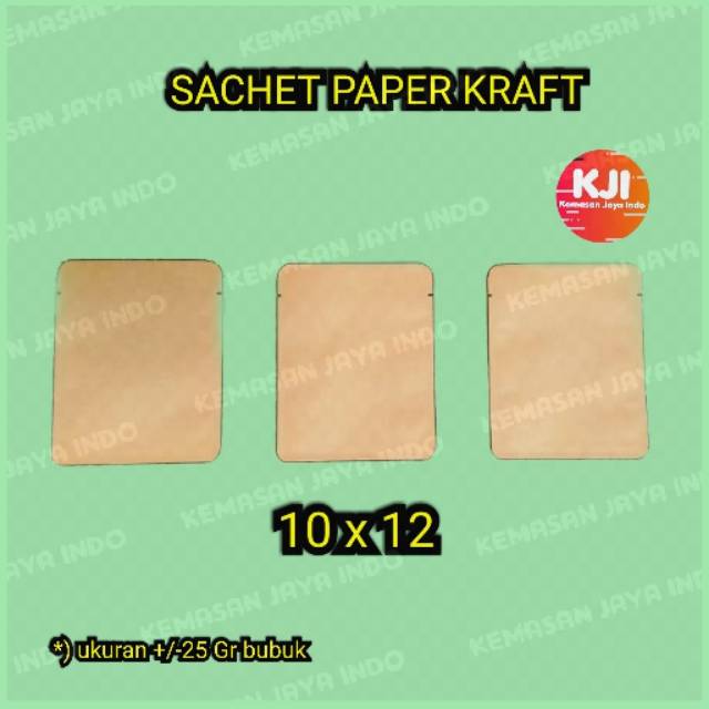 Kemasan Sachet Paper Kraft 10 x 12. Kemasan sachet. Kemasan teh bumbu bubuk. Kemasan kopi